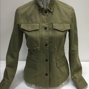 Rag & Bone Olive Cotton Utility Jacket Size 2